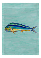 Dolphin Fish on Teal Garden Flag 12.5x18