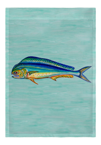 Dolphin Fish on Teal Garden Flag 12.5x18