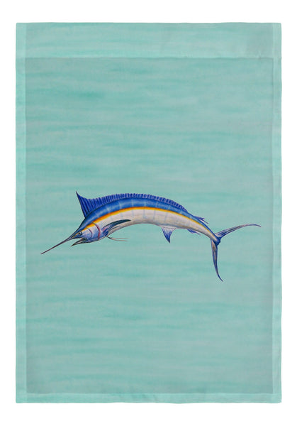 Blue Marlin - Teal Garden Flag 12.5x18