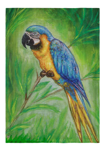 Blue Macaw Garden Flag 12.5x18
