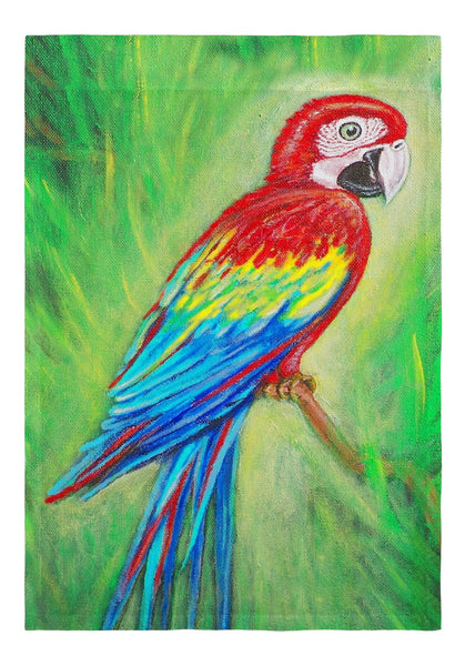 Red Macaws Garden Flag 12.5x18