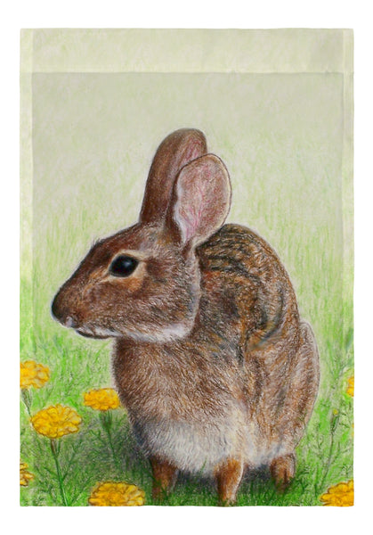 Rabbit Left Garden Flag 12.5x18
