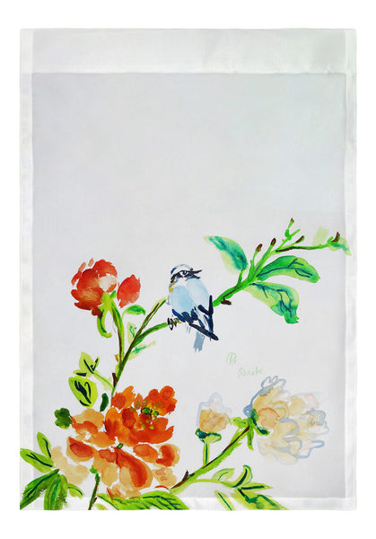 Blue Bird & Flowers Garden Flag 12.5x18