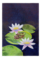 Frog & Lily Garden Flag 12.5x18