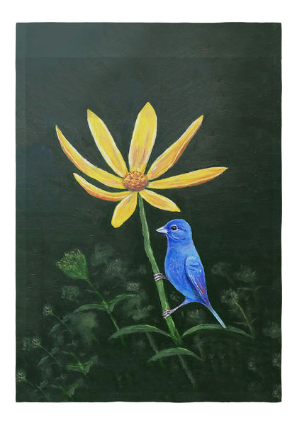 Indigo Bunting Garden Flag 12.5x18