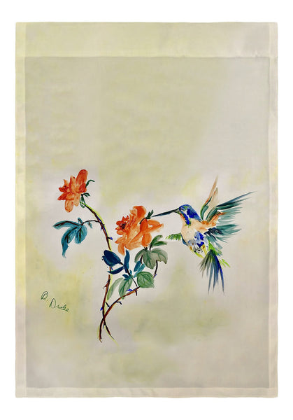 Hummingbird & Rose Garden Flag 12.5x18