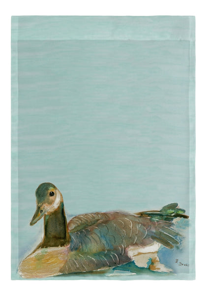 Goose on Teal Garden Flag 12.5x18