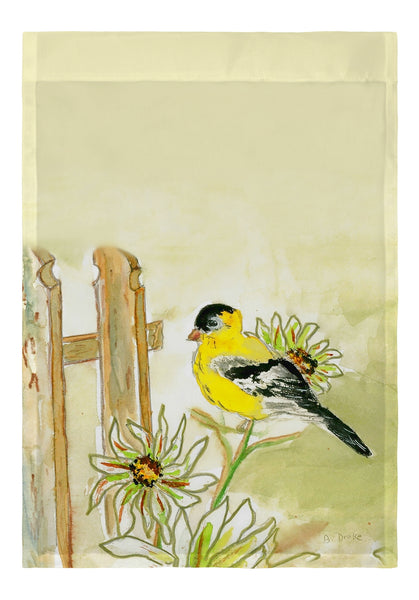 Betsy's Goldfinch Garden Flag 12.5x18