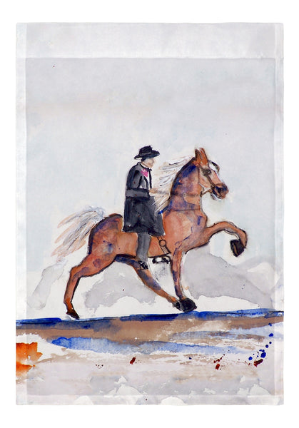 Brown Walking Horse Garden Flag 12.5x18