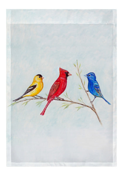 Three Birds Garden Flag 12.5x18