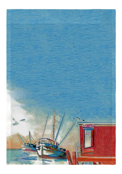 Shrimp Boat Garden Flag 12.5x18