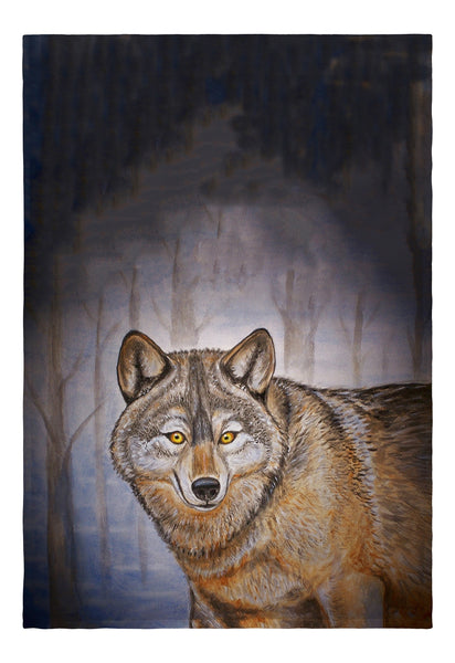 Grey Wolf Garden Flag 12.5x18