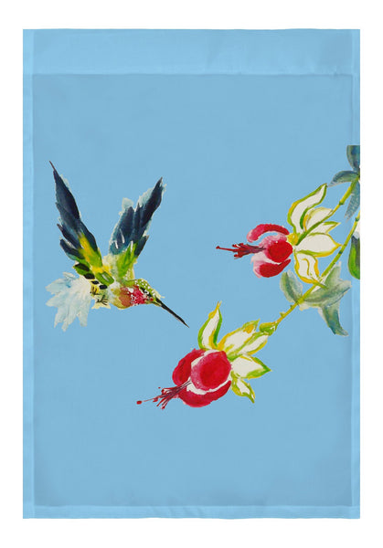 Betsy's Hummingbird Garden Flag 12.5x18
