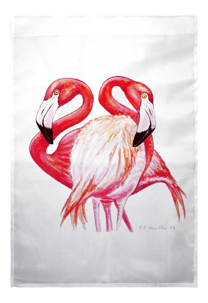 Two Flamingos Garden Flag 12.5x18