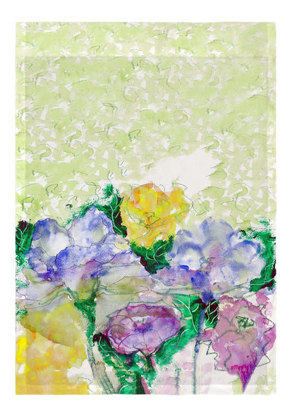Watercolor Garden Garden Flag 12.5x18