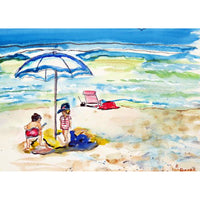 Playing On The Beach Garden Flag 12.5x18
