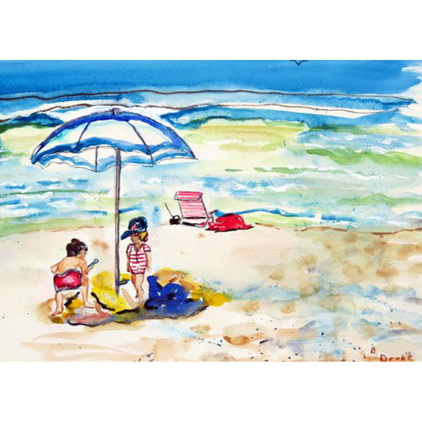 Playing On The Beach Garden Flag 12.5x18