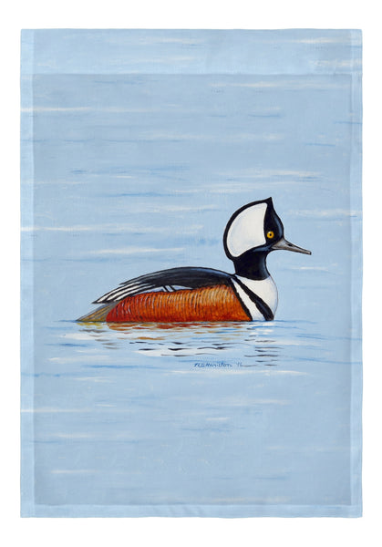 Hooded Merganser Garden Flag 12.5x18