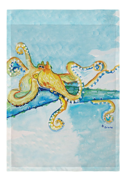 Gold Octopus Garden Flag 12.5x18