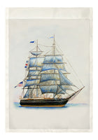 Whaling Ship Garden Flag 12.5x18