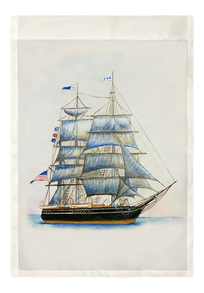 Whaling Ship Garden Flag 12.5x18