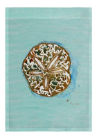Sand Dollar - Teal Garden Flag 12.5x18