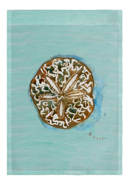 Sand Dollar - Teal Garden Flag 12.5x18