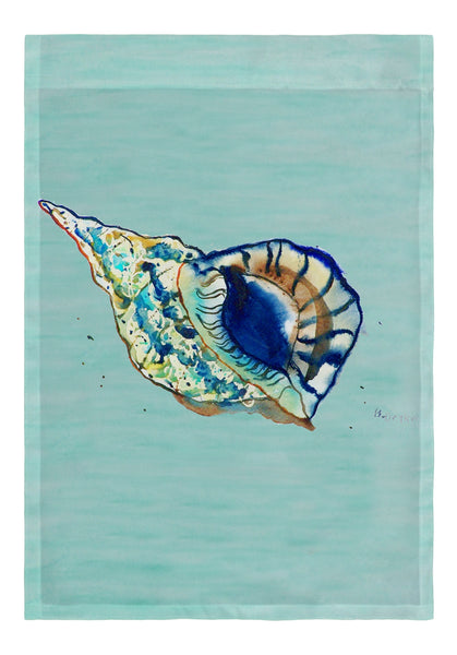 Betsy's Shell - Teal Garden Flag 12.5x18