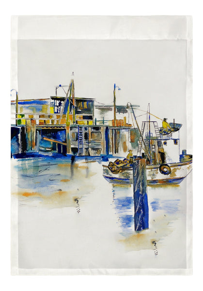 Fishing Boat Garden Flag 12.5x18