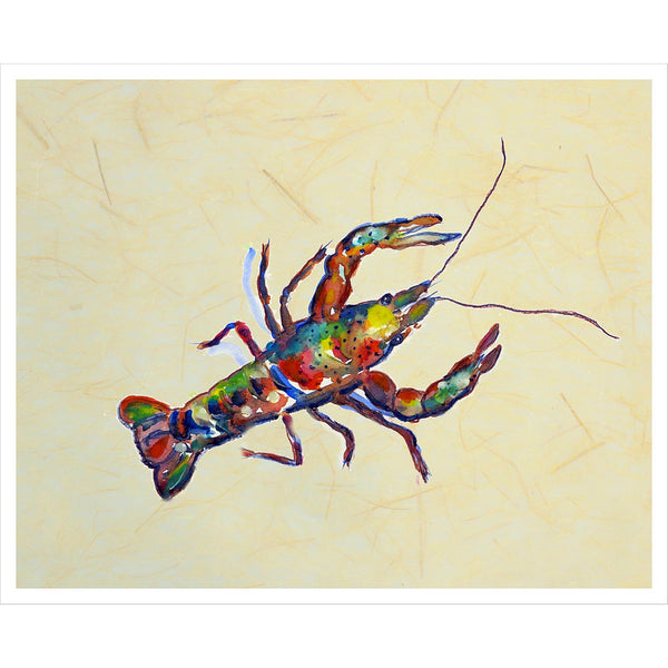 Crayfish on Beige Garden Flag 12.5x18