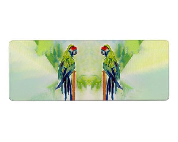 Green Parrot Gaming Mousepad/Bar Mat