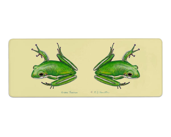 Green Tree Frog Gaming Mousepad/Bar Mat