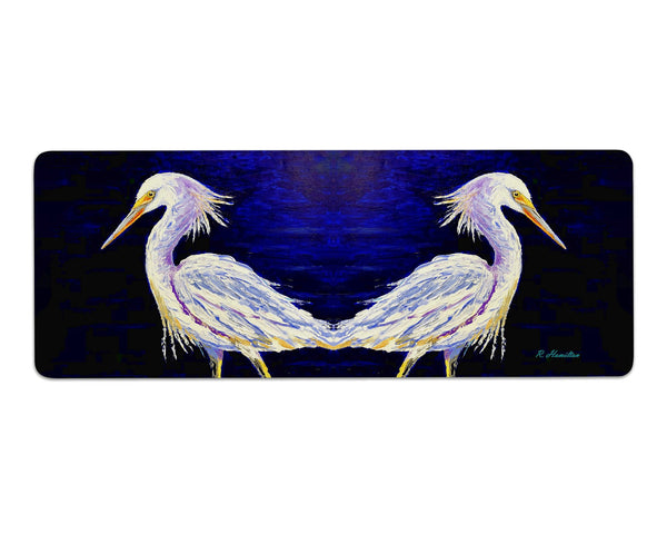 Palette Snowy Egret Gaming Mousepad/Bar Mat