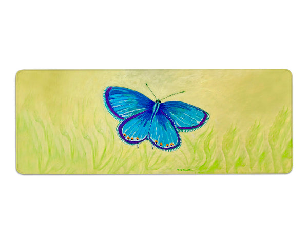 Blue Azure Butterfly Gaming Mousepad/Bar Mat