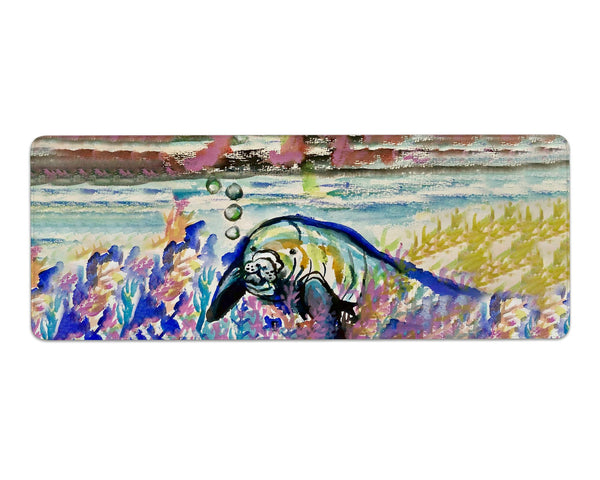 Manatee & Bubbles Gaming Mousepad/Bar Mat