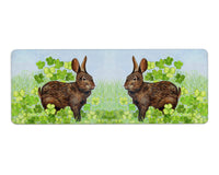 Rabbit and Shamrocks Gaming Mousepad/Bar Mat