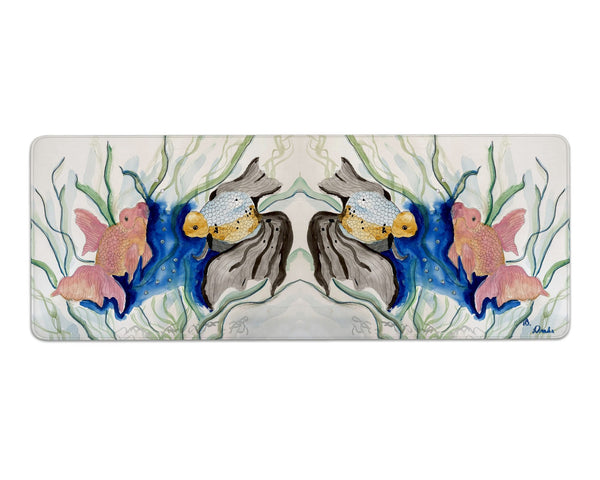 Two Fantail Fish Gaming Mousepad/Bar Mat
