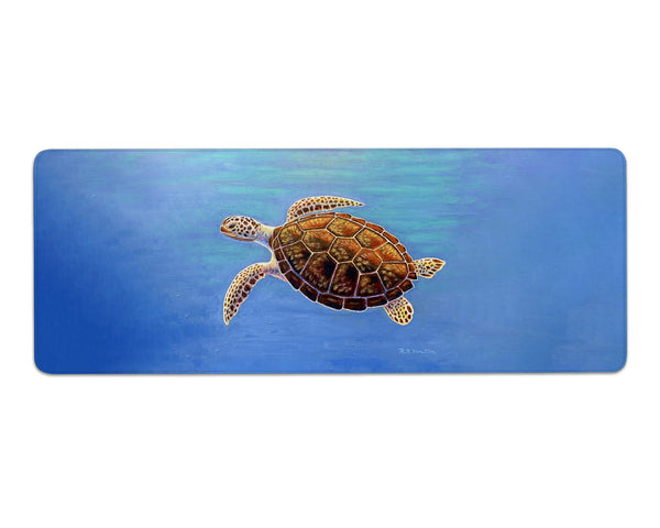 Sea Turtle in Aqua Gaming Mousepad/Bar Mat