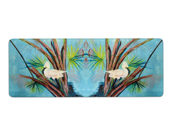 Roosting Egret Gaming Mousepad/Bar Mat