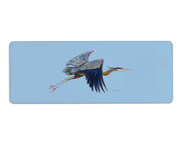 Eddie's Blue Heron Gaming Mousepad/Bar Mat