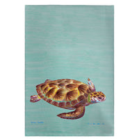 Green Sea Turtle - Teal Guest Towel