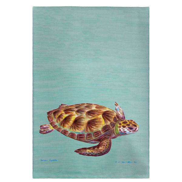 Green Sea Turtle - Teal Guest Towel