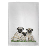 Pugs Dogs Guest Towel