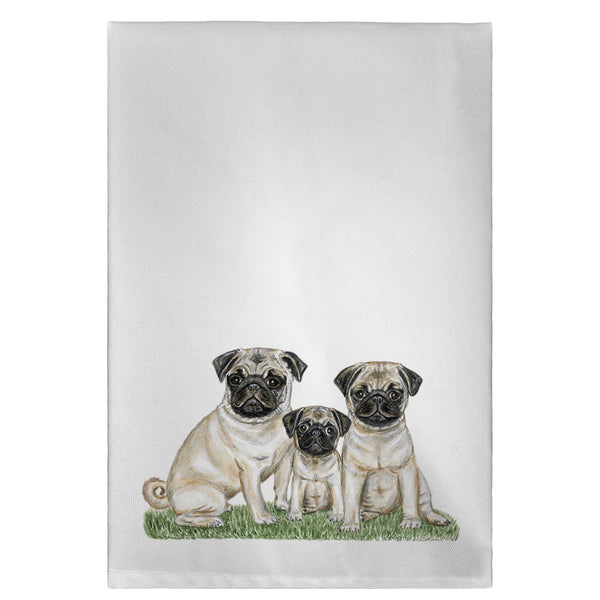 Pugs Dogs Guest Towel