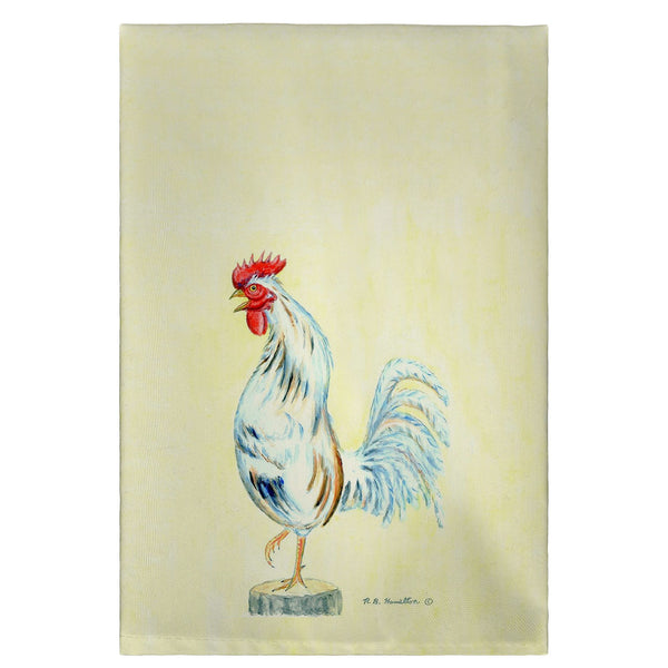 White Rooster on Yellow Guest Towel