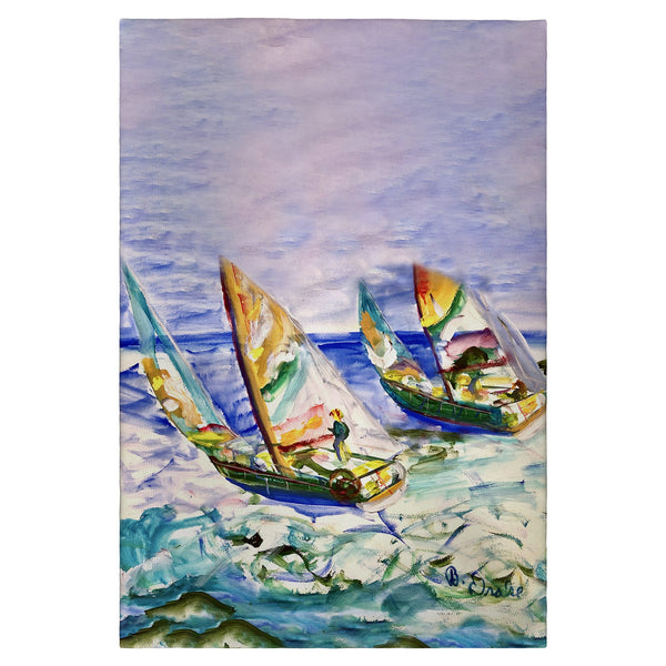 Sailboats Tacking Guest Towel