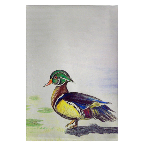 Male Wood Duck Script Guest Towel