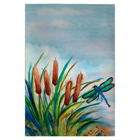 Dragonfly and Cattails Guest Towel