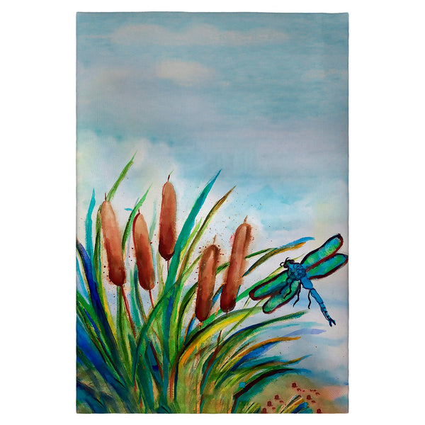 Dragonfly and Cattails Guest Towel