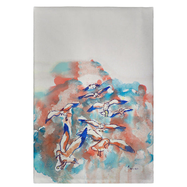 Gulls Flocking Guest Towel